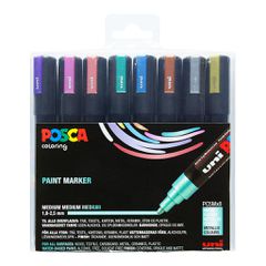 Posca - PC5M - Medium Tip Pen - Metallic colors, 8 pc / Toys