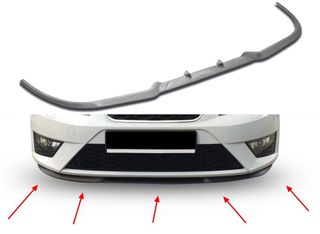 Μπροστινό Spoiler Universal Lip Spoiler CUΡ 2.0 Cupra Look Από Abs Πλαστικό Γκρι Χρώμα 3 Τεμάχια