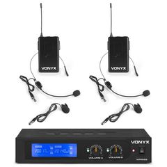 VONYX WM522B Διπλό Σετ Ασύρματων Μικροφώνων Με VHF 2 Καναλιών