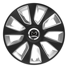 Τάσια Τροχών Αυτοκινήτου Versaco Stratos RC Μαύρο/Χρώμιο 16" με σήμα Mazda 4 Τεμάχια