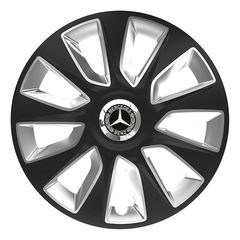 Τάσια Τροχών Αυτοκινήτου Versaco Stratos RC Μαύρο/Χρώμιο 16" με σήμα Mercedes-Benz 4 Τεμάχια