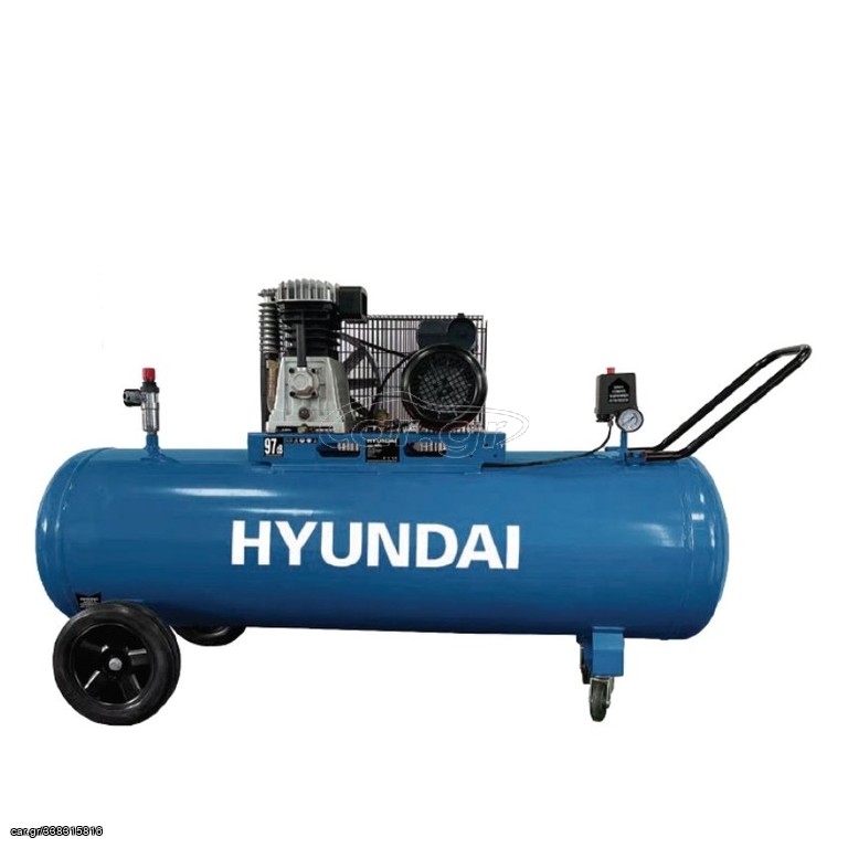 Αεροσυμπιεστής 300Lt HYUNDAI H303L 4HP Τριφασικός με Ιμάντα
