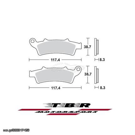 ΟΡΓΑΝΙΚΑ ΤΑΚΑΚΙΑ SP ORGANIC BRAKE PADS SP TBR853