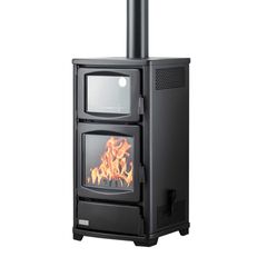 Σόμπα Ξύλου με Φούρνο 8kW Teba TS-16 με Βεντιλατέρ - Μαύρο