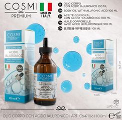 cosmi milano, λαδι σωματος με υαλουρονικο, Hyaluronic Acid