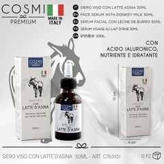 cosmi milano, σερουμ με υαλουρονικο και γαλα γαιδουρας made in italy