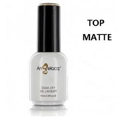 Ημιμόνιμο Επαγγελματικό Βερνίκι ματ, Angelacq No-Wipe Matte Top Coat 15ml