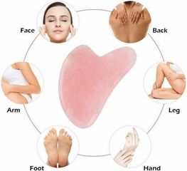 Πέτρα Ροζ Χαλαζία για Μασάζ Προσώπου Massage Stone