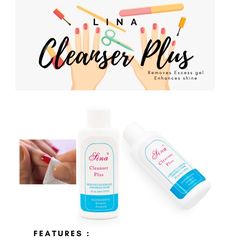 Lina cleanser plus για αφαίρεση υπολειμμάτων & λιπαρότητας 60ml