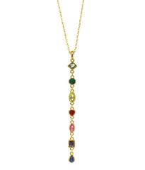 Κολιέ από ασήμι 925 επιχρυσωμένο με πολύχρωμα μενταγιόν και ζιρκόνια 2751490