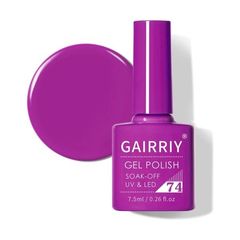 GAIRRIY Ημιμόνιμο, επαγγελματικό βερνίκι, 7,5ml Soak-off UV/LED 74