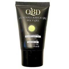 Gel χτισίματος ημερας, νυκτας, Acrygel QBD, Luminous 03 Fruit Green 15ml