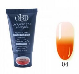 QBD Θερμικό Acrylic Gel 04 15ml Thermal gel Extension Nail Polish αλλαγής χρώματος