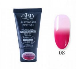 QBD Θερμικό Acrylic Gel 08 15ml Thermal gel Extension Nail Polish αλλαγής χρώματος