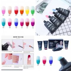QBD Θερμικό Acrylic Gel 10 15ml Thermal gel Extension Nail Polish αλλαγής χρώματος