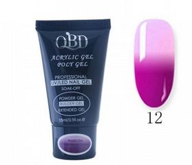 QBD Θερμικό Acrylic Gel 12 15ml Thermal gel Extension Nail Polish αλλαγής χρώματος