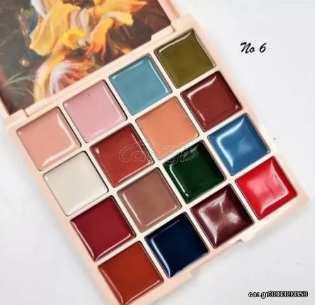 gel Νυχιών παλετα 16 Χρώματα 06, για να προσθέσετε λάμψη, χρώμα, σχέδια