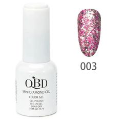 QBD Top diamont gel, No3, βερνικι glitter βυσσηνι ασημι