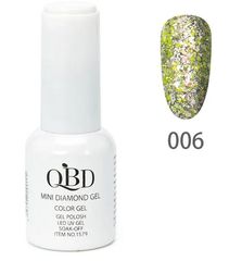 QBD Top diamont gel, No6, βερνικι glitter κοκκινο ασημι