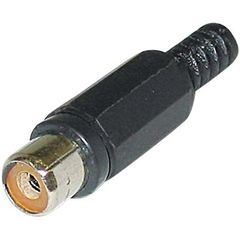 CONNECTOR RCA ΘΗΛΥΚΟ ΠΛΑΣΤΙΚΟ ΜΑΥΡΟ