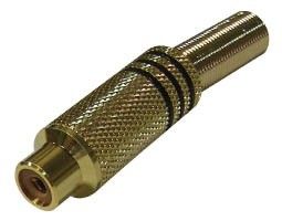 CONNECTOR RCA ΘΗΛΥΚΟ ΜΕ ΜΑΥΡΕΣ ΓΡΑΜΜΕΣ TEFLON
