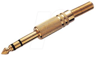 ΑΡΣΕΝΙΚΟ ΚΑΡΦΙ STEREO 6,3mm (TRS) ΜΕΤΑΛΛΙΚΟ ΕΠΙΧΡΥΣΟ