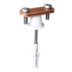 Στήριγμα ταινιών max 30x4mm Cu με πλαστικό PA κοντό L17 αποστάτη για χρήση σε τοιχοποιία ,μπετό & εξωτ/κούς χώρους
