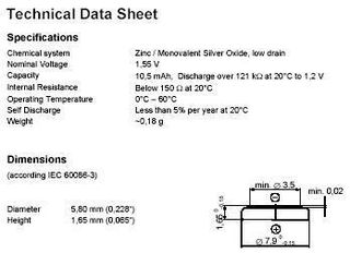 ΜΠΑΤΑΡΙΑ ΡΟΛΟΓΙΟΥ 317 - 516