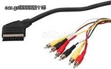 ΑΠΛΟ SCART - 6X RCA 1.5M