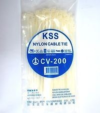 ΔΕΜΑΤΙΚΑ 100 ΤΕΜ CABLE TIES 200X2.5mm ΛΕΥΚΑ