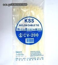 ΔΕΜΑΤΙΚΑ 100 ΤΕΜ CABLE TIES 200X2.5mm ΛΕΥΚΑ