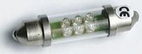 AUTO LED LAMP 42mm GREEN