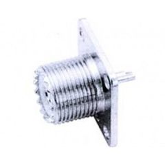 UHF (SO-239) ΘΗΛΥΚΟ CONNECTOR ΓΙΑ ΣΑΣΙ ΤΕΤΡΑΓΩΝΟ ΚΟΛΛΗΤΟ