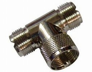 UHF ΑΡΣΕΝΙΚΟ ADAPTOR T ΣΕ 2 UHF ΘΗΛΥΚΟ