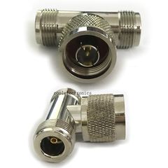 N-TYPE ΑΡΣΕΝΙΚΟ ADAPTOR T ΣΕ 2 N-TYPE ΘΗΛΥΚΑ TEFLON