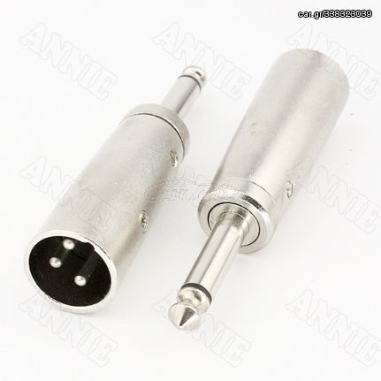 XLR ΑΡΣΕΝΙΚΟ ADAPTOR ΣΕ ΑΡΣΕΝΙΚΟ TS (ΜΟΝΟΦΩΝΙΚΟ ΚΑΡΦΙ)