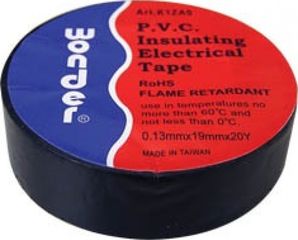 ΜΟΝΩΤΙΚΗ ΤΑΙΝΙΑ WONDER ΑΚΑΥΣΤΗ PVC 0,13*19mm 0-60° C ΜΑΥΡΗ