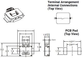 TACT SWITCH SMD 2.5X3 mm ΠΛΑΓΙΟ-thumb-3