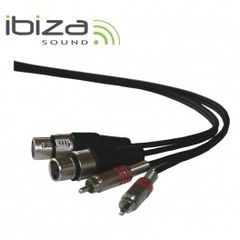 2 RCA ΣΕ XLR ΘΗΛΥΚΑ ΚΑΛΩΔΙΟ ΕΠΙΧΡΥΣΟ 1,5 M