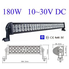 ΑΔΙΑΒΡΟΧΟΣ LED LIGHT BAR 180W 12 - 24 VDC 30° 60 COMBO