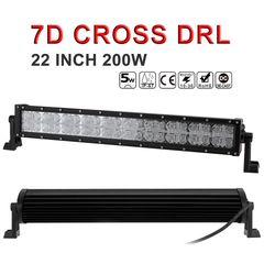 7D ΔΙΧΡΩΜΟΣ ΑΔΙΑΒΡΟΧΟΣ LED LIGHT BAR 200W 12 - 24 VDC