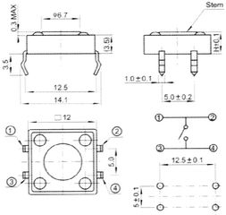TACT SWITCH 12*12mm ΥΨΟΣ 4.3mm-thumb-5