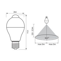 LED LAMP - SENSOR 7W