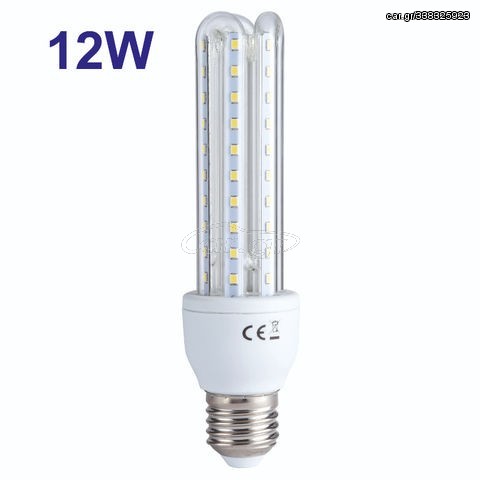 ΛΑΜΠΑ ΜΕ LED 230V 12W E27 COOL WHITE SMD