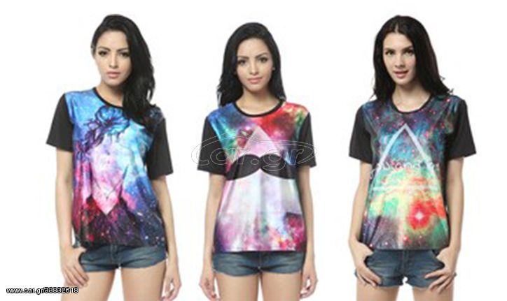 Galaxy Μπλουζάκια Γυναικεία σε Πολλα Σχεδια