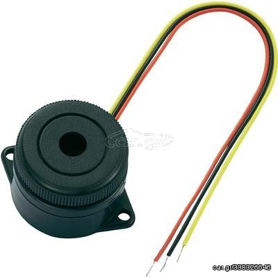 DUAL TONE BUZZER 12Vdc 29mm 95dB ΜΕ 3 ΚΑΛΩΔΙΑ ΣΥΝΔΕΣΗΣ