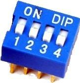 DIP SWITCHES  4 POSITION EDG SERIES