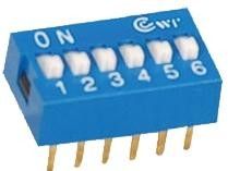 DIP SWITCHES  6 POSITION EDG SERIES