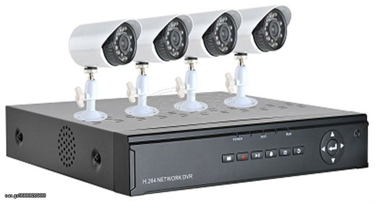 AHD SET DVR ΚΑΤΑΓΡΑΦΙΚΟ HDMI 4CH - H264 4CH +20m ΚΑΛΩΔΙΑ + ΤΡΟΦΟΔΟΤΙΚΑ