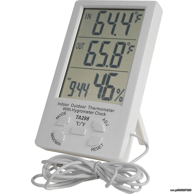 ΘΕΡΜΟΜΕΤΡΟ-ΥΓΡΟΜΕΤΡΟ ΨΗΦΙΑΚΟ +CLOCK